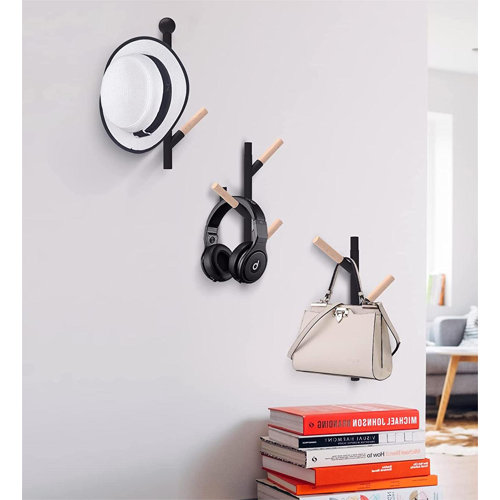 Latitude Run® Solid Wood 8 Hook Wall Mounted Coat Rack Wayfair